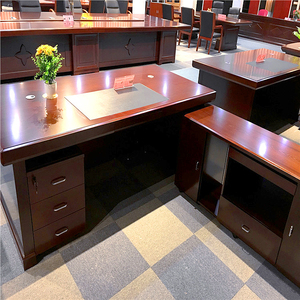 CEO tôi hình sang trọng bàn điều hành văn phòng bàn máy tính cổ điển truyền thống bằng gỗ quản lý bàn văn phòng Ông Chủ - Product Image 6