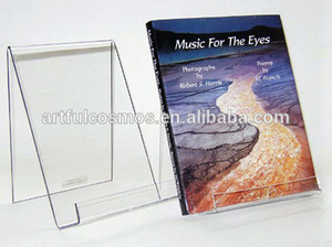 Artfulcosmos-Soporte acrílico para libros, organizador de escritorio transparente y grueso para oficina, biblioteca, estante de exhibición, Vertical y Horizontal - Product Image 2