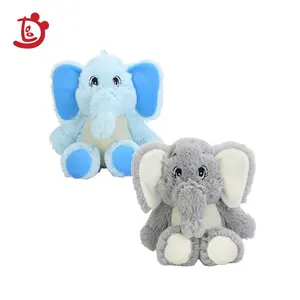 Furry Elephant Plush Toys With Velboa Faux Fur Material Stuffing Animal Doll