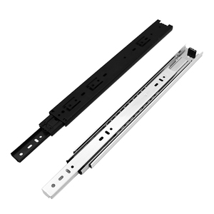 Sistema de rieles deslizantes ocultos de 45 mm de extensión total para cajones, rieles ajustables para muebles de cajones de madera pesada - Product Image 1