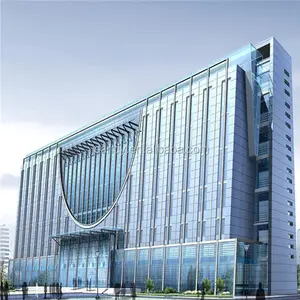 Energy Saving Type Type Aluminium Facade Glass Curtain Wall System Building