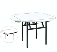 Demi-cercle solitaire thème fou prix courbé pliant banquet table à manger