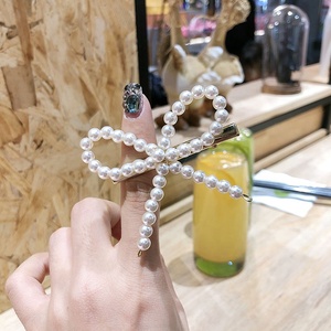 Belle tempérament accessoires <span class=keywords><strong>perle</strong></span> arc pinces à <span class=keywords><strong>cheveux</strong></span> pour filles - Product Image 2