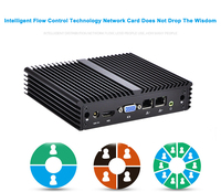 Mini PC Robusto Kansung con Procesador Celeron J1800 de Doble Núcleo, Sin Ventilador, para Escritorio y HTPC