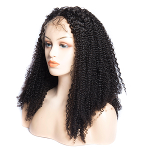 Livraison en ligne mongole 4c afro crépus bouclés perruque de cheveux humains full hd sans colle perruque frontale en dentelle livraison gratuite - Product Image 4