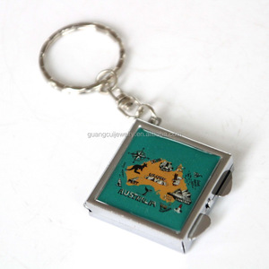 الجملة مخصص جديد وصول أستراليا هدية تذكارية سياحية شخصية مرآة جيب المفاتيح مع الايبوكسي ملصقا - Product Image 6
