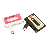 Cadeau promotionnel, autocollant personnalisé spécial, clé USB en forme de cassette audio 4 Go 8 Go 16 Go 32 Go