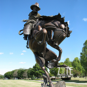 La <span class=keywords><strong>vida</strong></span> de Metal tamaño <span class=keywords><strong>guerrero</strong></span> de bronce caballo estatua ecuestre escultura - Product Image 2