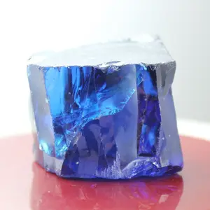 China AAA Blue Synthetic Lab Created Gemstone Processing Stars GEM Aquamarine Rough Dark Acceptabl Color Play Or Fire E