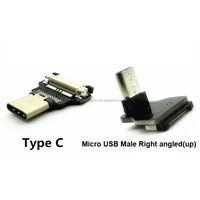 Cable FFC USB 3.1 Tipo-C FPV Plano, Delgado y Flexible, Micro USB de 90 Grados a USB para Gimbal de Mano sin Escobillas FPV