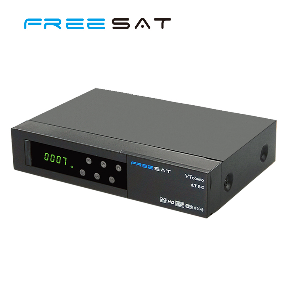 Original V7 Freesat Combo DVB-S2 ATSC Decodificador Fuerte HD TV Vía Satélite Receptor Apoyo El Canal En Vivo