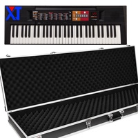 Étui de clavier pour instruments de musique en aluminium avec mousse, rangement Durable de taille personnalisée