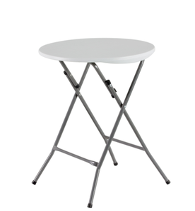60cm Dia outdoor plastic cocktail table Modern Plastic High Bar Top Foldable Round Party Tables