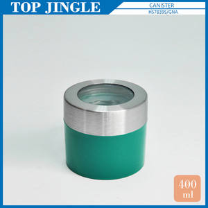 กระป๋องน้ำตาลอะคริลิคสีเขียวพร้อมฝาสแตนเลส (0.9L) - Product Image 6