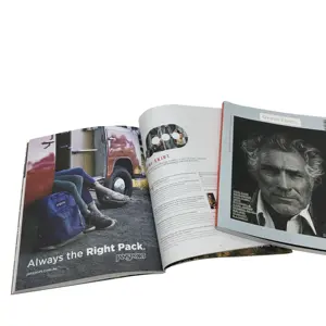 Impresión offset personalizada a color, barata, Encuadernación perfecta, folleto/impresión del catálogo de revistas