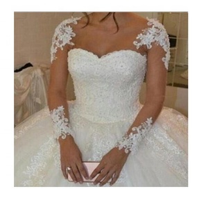 <span class=keywords><strong>Tulle</strong></span> del Treno <span class=keywords><strong>Lungo</strong></span> Puffy Principessa Sfera Abito Da Sposa Abito Da Sposa - Product Image 2