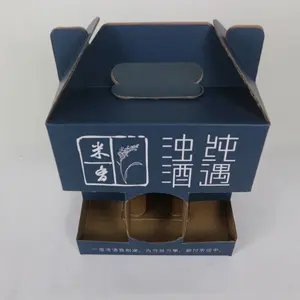 Benutzer definierte Mailboxen Fabrik billig 6er Pack Mode Bierflaschen Wellpappe Karton Box