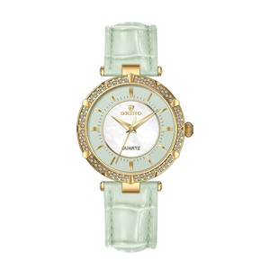 Alta marca de piedra de corona de acero con movimiento suizo mujer de cuarzo reloj de lujo - Product Image 6