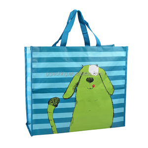 Diseño encantador cerdo impreso pp tejida reciclar animal bolsa de compras - Product Image 2
