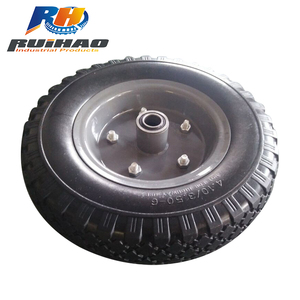 Roue de brouette de chariot à main en mousse PU taille <span class=keywords><strong>4.10</strong></span>/<span class=keywords><strong>3.50</strong></span>-<span class=keywords><strong>6</strong></span> pour pièces d'équipement de manutention - Product Image 5