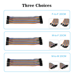 Keyestudio-Cable de Cable eléctrico <span class=keywords><strong>Dupont</strong></span>, macho a macho + macho a hembra y hembra, 20cm - Product Image 4