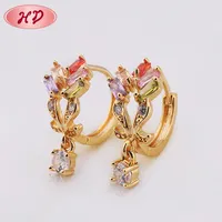 Guangzhou Hengdian Traditionelle 18 Karat Gold platte Diamant Ohrring für Frauen
