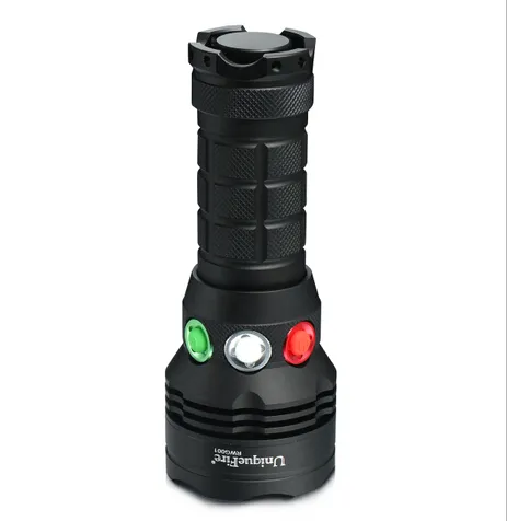 UniqueFire RGW001 torche led à signal ferroviaire tricolore rechargeable par usb avec base magnétique