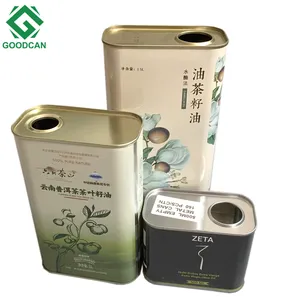 Factory price sale rectangular metal tin 500ml olive oil barrel