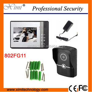 Niza vidio puerta intercome teléfono <span class=keywords><strong>con</strong></span> 7 "color TFT LCD y cámara CMOS exterior uno a uno de vídeo <span class=keywords><strong>portero</strong></span> automático - Product Image 1