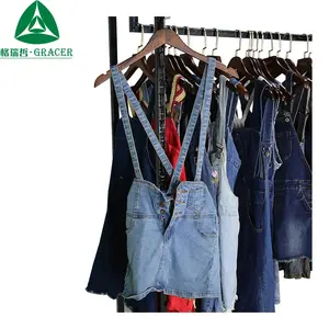 Cheap Used Strap Denim Skirt Used Clothes Japan For Sale