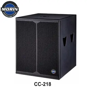 Dual 18 inch Super bass subwoofer speaker box with 1600W for Outdoor show and performance Morin CC-218