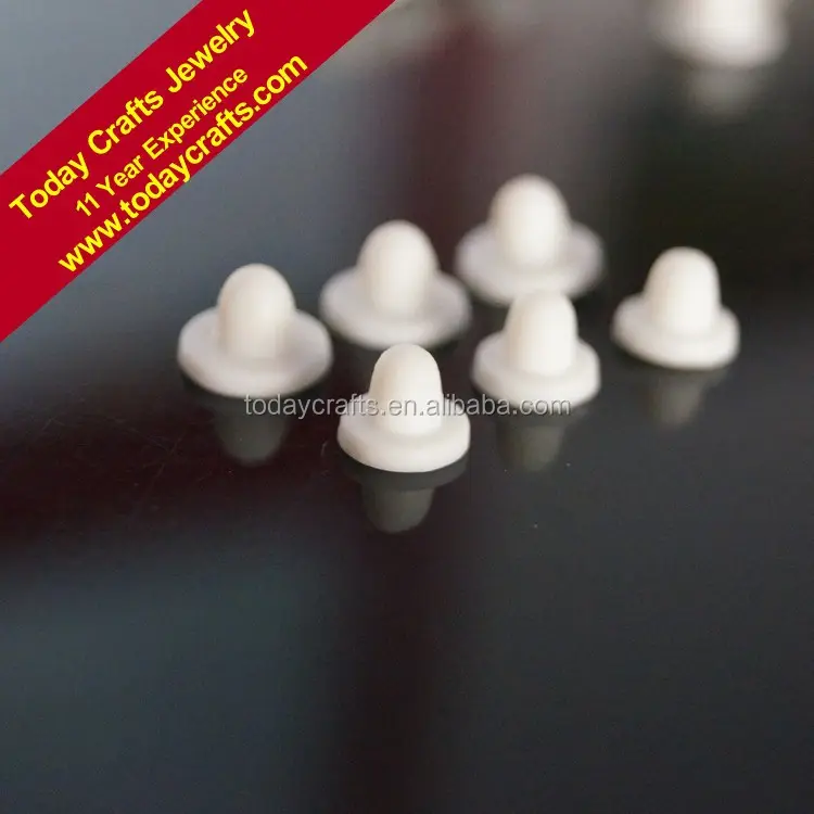 6.5x8.5mm pas cher silicone coussinets en caoutchouc pour boucles d'oreilles boucle d'oreille