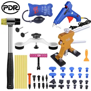 Super PDR Dent Removal Tool Dent Lifter T Penarik Karet Hammer Set Alat Perbaikan Auto Body Dent Perbaikan Alat