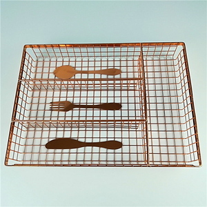 Più prevalente vassoio utensile in metallo WIER con cucchiaio e forchetta forma di rame posate vassoio - Product Image 1