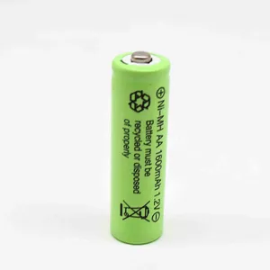 1600 mah nimh pil AA 1.2 v şarj edilebilir pil hücresi