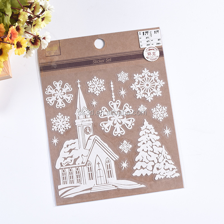 Рождественские украшения для окон, наклейки на окна на заказ