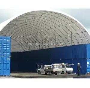 Industriële Outdoor Opslag Prefab Stalen Structuur Dome Verzending Container Onderdak