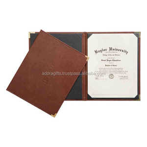Certificate <b>Portfolio</b> / Leather Certificate Holder / Brown Color PU Leatherette Diploma Certificate Holder - Product Image 1