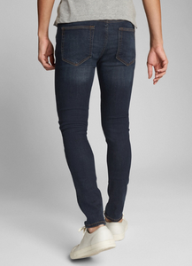 Autunno Casual <span class=keywords><strong>Super</strong></span> <span class=keywords><strong>Skinny</strong></span> <span class=keywords><strong>Jeans</strong></span> per gli uomini Slim Fit Deep Blue Wash pantaloni in Denim <span class=keywords><strong>Jeans</strong></span> <span class=keywords><strong>uomo</strong></span> - Product Image 2