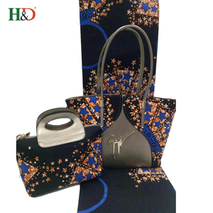 H & D nueva cera Africana 2018 lona de algodón bolso de la boda bolsos de las bolsas de las mujeres - Product Image 2