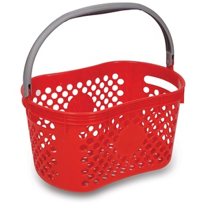 Al por mayor rojo <span class=keywords><strong>mano</strong></span> llevar Meta cosmética pequeña cesta de compras - Product Image 2
