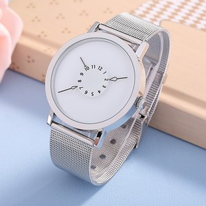 Top di lusso <span class=keywords><strong>argento</strong></span> maglia cinturino in acciaio di marca tada modo semplice quadrante 30 m impermeabile minimalista Del Quarzo Degli Uomini <span class=keywords><strong>orologio</strong></span> da polso - Product Image 4