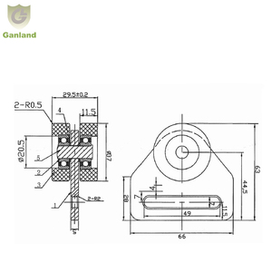 Rodillo de suspensión de red de acero GL-15144 para cortinas, para tautoliner - Product Image 4