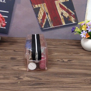 Pvc transparente con brillo bolso transparente de la bolsa de cremallera de bolsa de cosméticos de pvc - Product Image 4