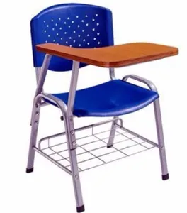 Учебная классная мебель пластиковый планшетный стул с деревянной доской для письма