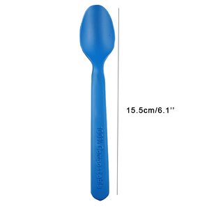 Econewleaf 7 inch phân hủy sinh học dùng một lần cpla nhựa thìa compostable Ice Cream nếm Trà thìa cho các bên - Product Image 4