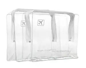 旅行トイレタリークリアプラスチックPVC航空空港バッグカスタム良質