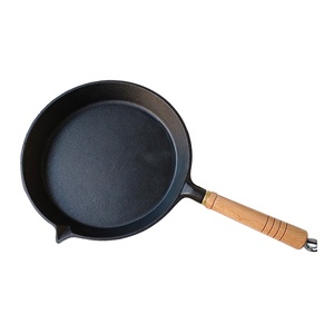 Sartén de hierro fundido con mango de madera, Popular - Product Image 4