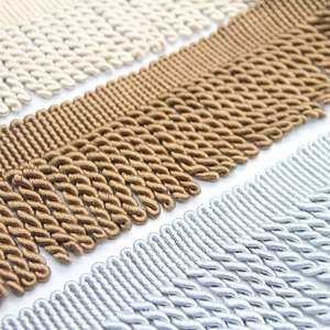 Оптовая продажа, бахрома из золотистого слитка 9 см, бахрома для занавески, отделка бахромой для украшения - Product Image 2