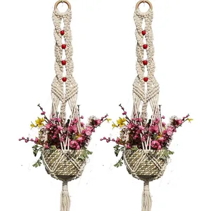 Elegant beads with Tassels Macrame Plant Hangers